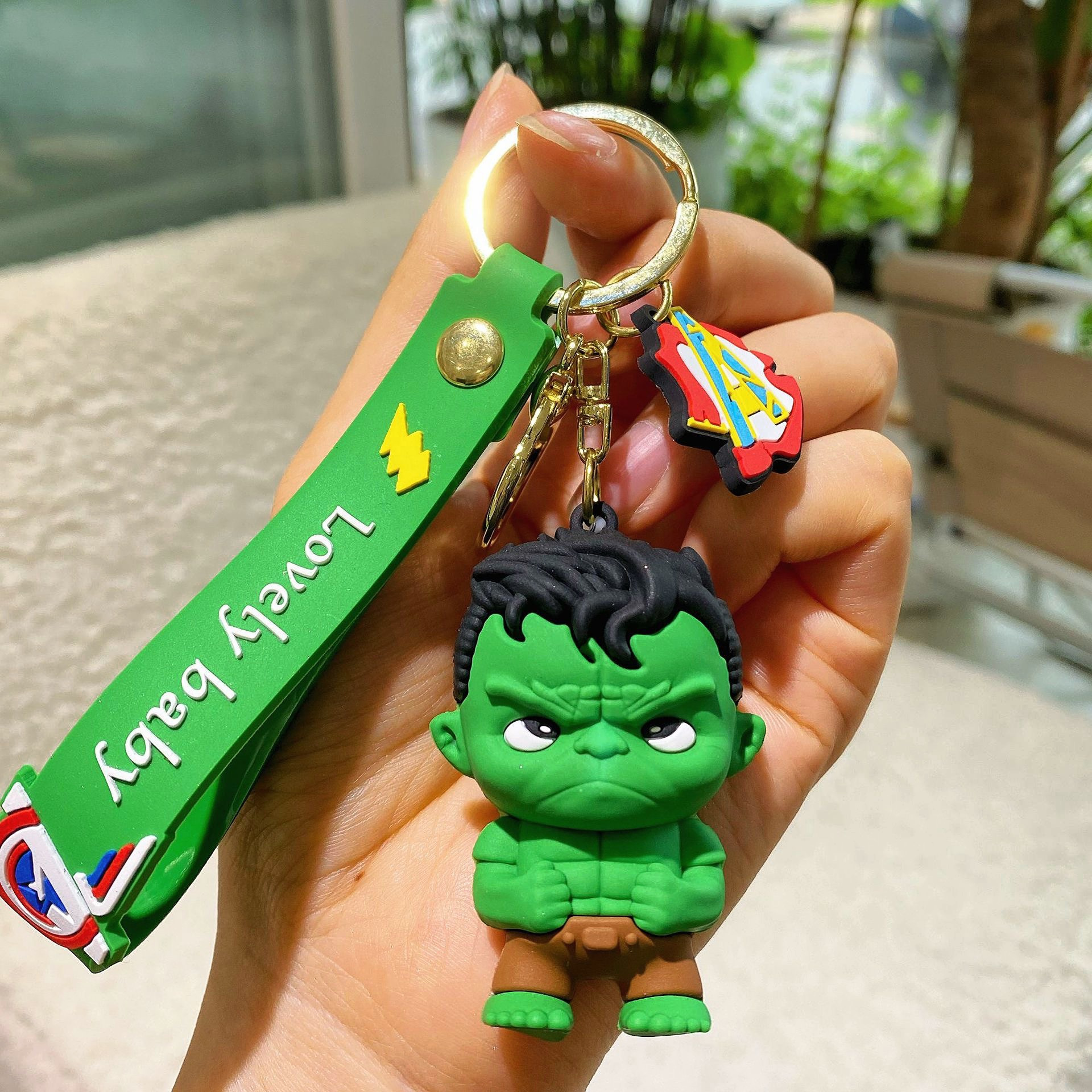 Car Accessories Girly - Avengers Heroes Silicone Keychain Spider Man