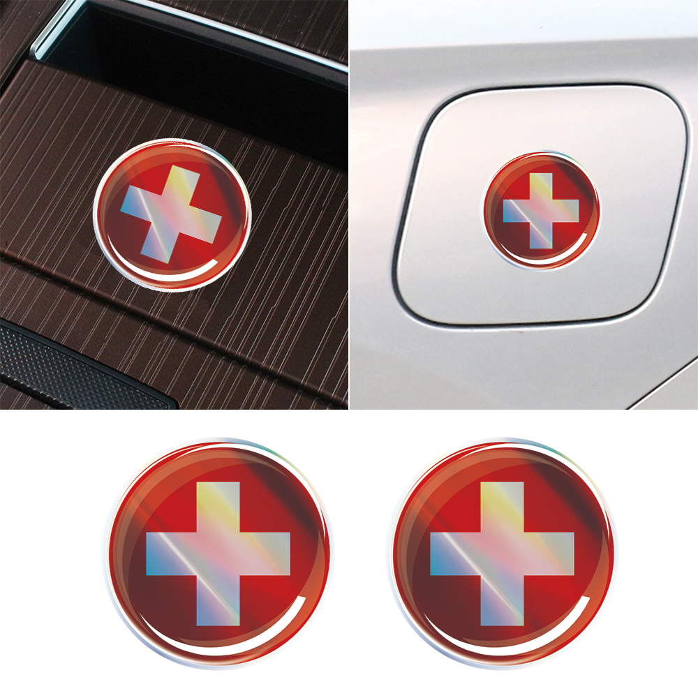 Car Accessories Cyprus - Switzerland Flag Serbia Cyprus 3D Car