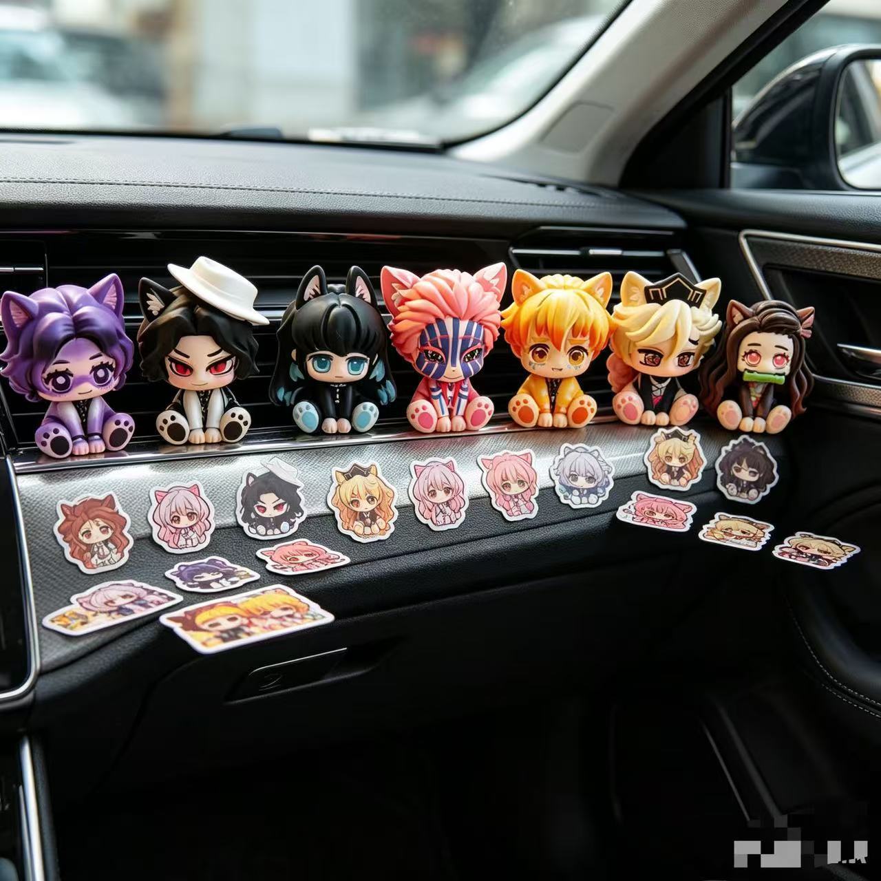 Demon Slayer Cute Chibi Figuri - Car Accessories Cute บทวิจารณ์และราคา
