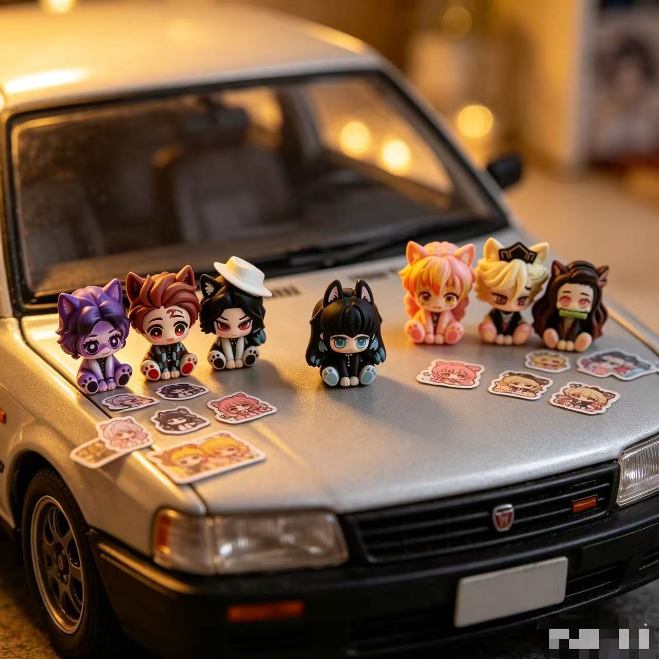 Demon Slayer Cute Chibi Figuri - Car Accessories Cute บทวิจารณ์และราคา