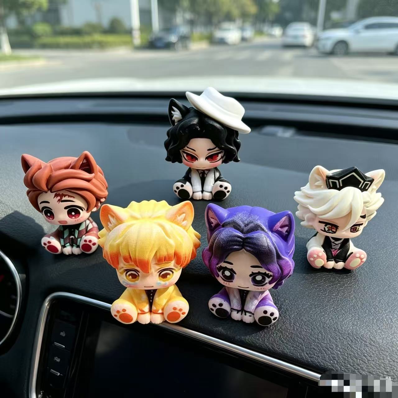 Demon Slayer Cute Chibi Figuri - Car Accessories Cute บทวิจารณ์และราคา