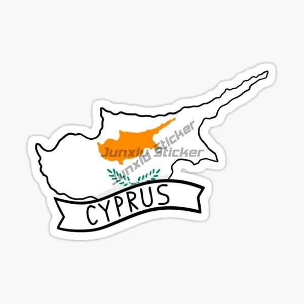 Creative Cyprus Flag Map PVC W - Car Accessories Cyprus บทวิจารณ์และราคา