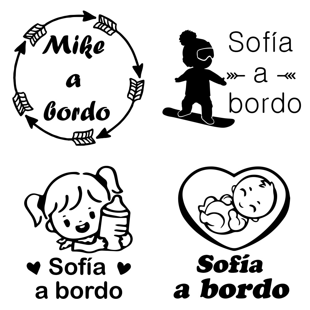 1pc Vinyl baby a bordo colorfu - Car Accessories Toy บทวิจารณ์และราคา
