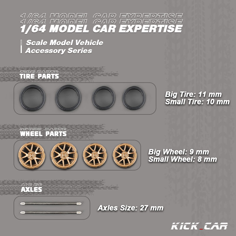 1/64 Model Car Wheels D: 11mm+ - Car Accessories Toy บทวิจารณ์และราคา
