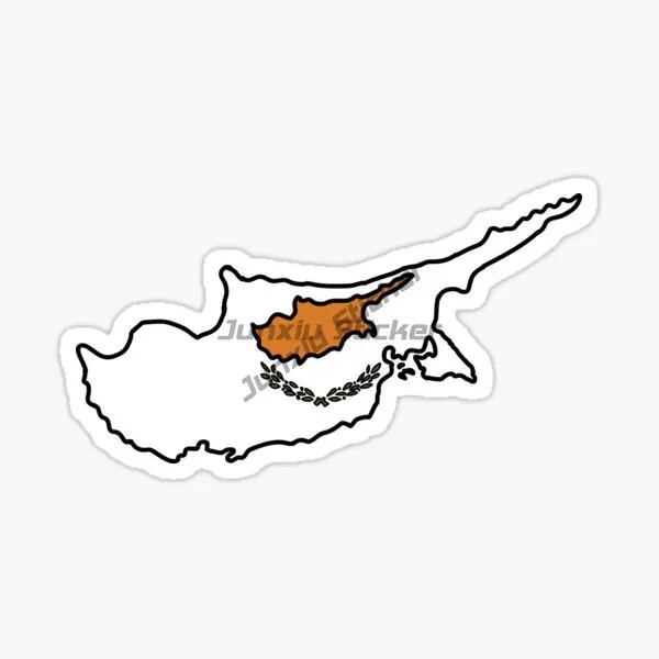 Creative Cyprus Flag Map Water - Car Accessories Cyprus บทวิจารณ์และราคา