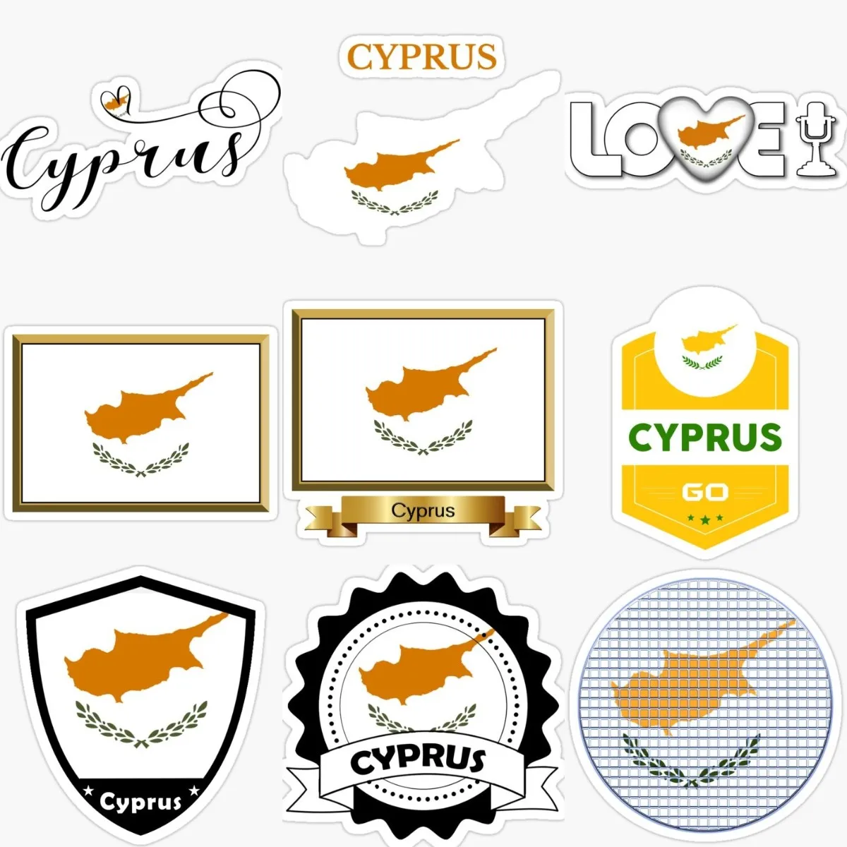 Creative Cyprus Flag Map Stick - Car Accessories Cyprus บทวิจารณ์และราคา