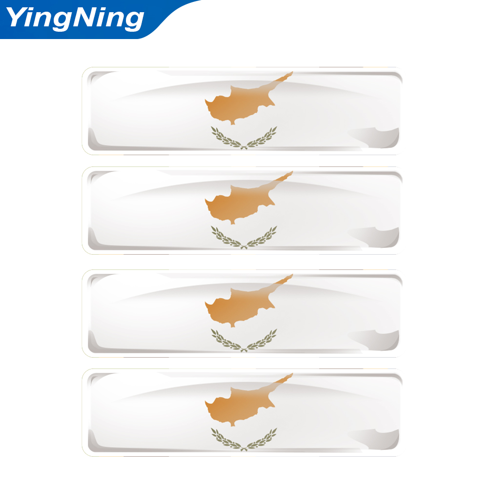 4PCS Cyprus Flag Sticker 3D Do - Car Accessories Cyprus บทวิจารณ์และราคา